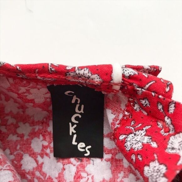 Vintage Chuckle floral ruffle collar dress 4/5T - Picture 4 of 6